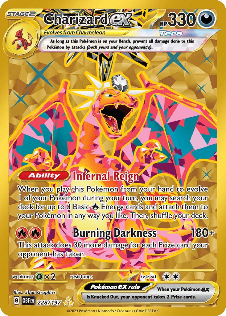 CHARIZARD EX DORADO F.A